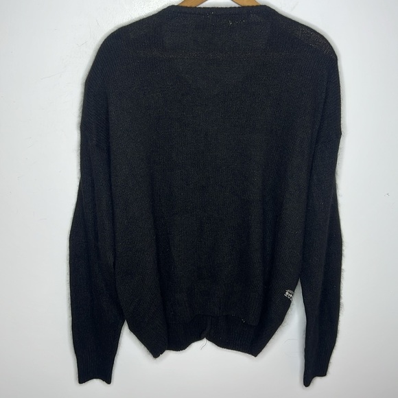 Vintage Dana Scott Lambswool Angora Sequined Button Down Cardigan Bow Sweater - Picture 5 of 11